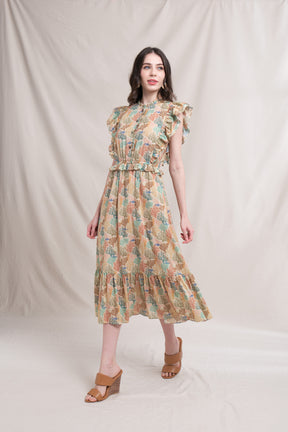 LEAH Dress in Beige Coral