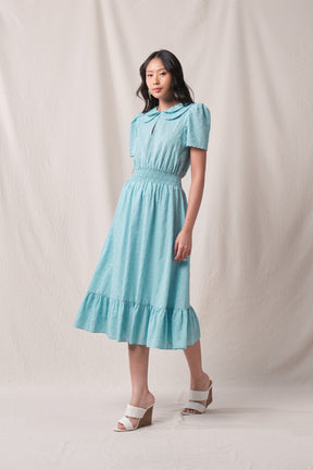 LEIRA Dress in Blue Kamen