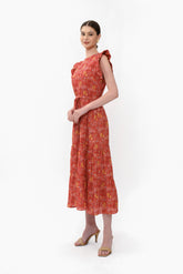 LEXI Dress in Red Forest