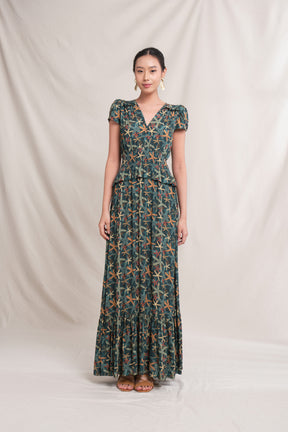 LUMA Dress in Emerald Aster