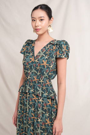 LUMA Dress in Emerald Aster
