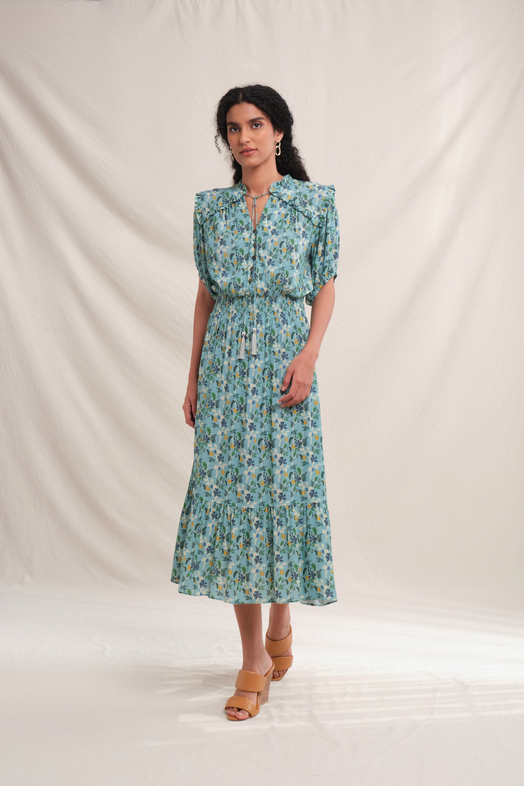 MALI Dress in Blue Gaguduh