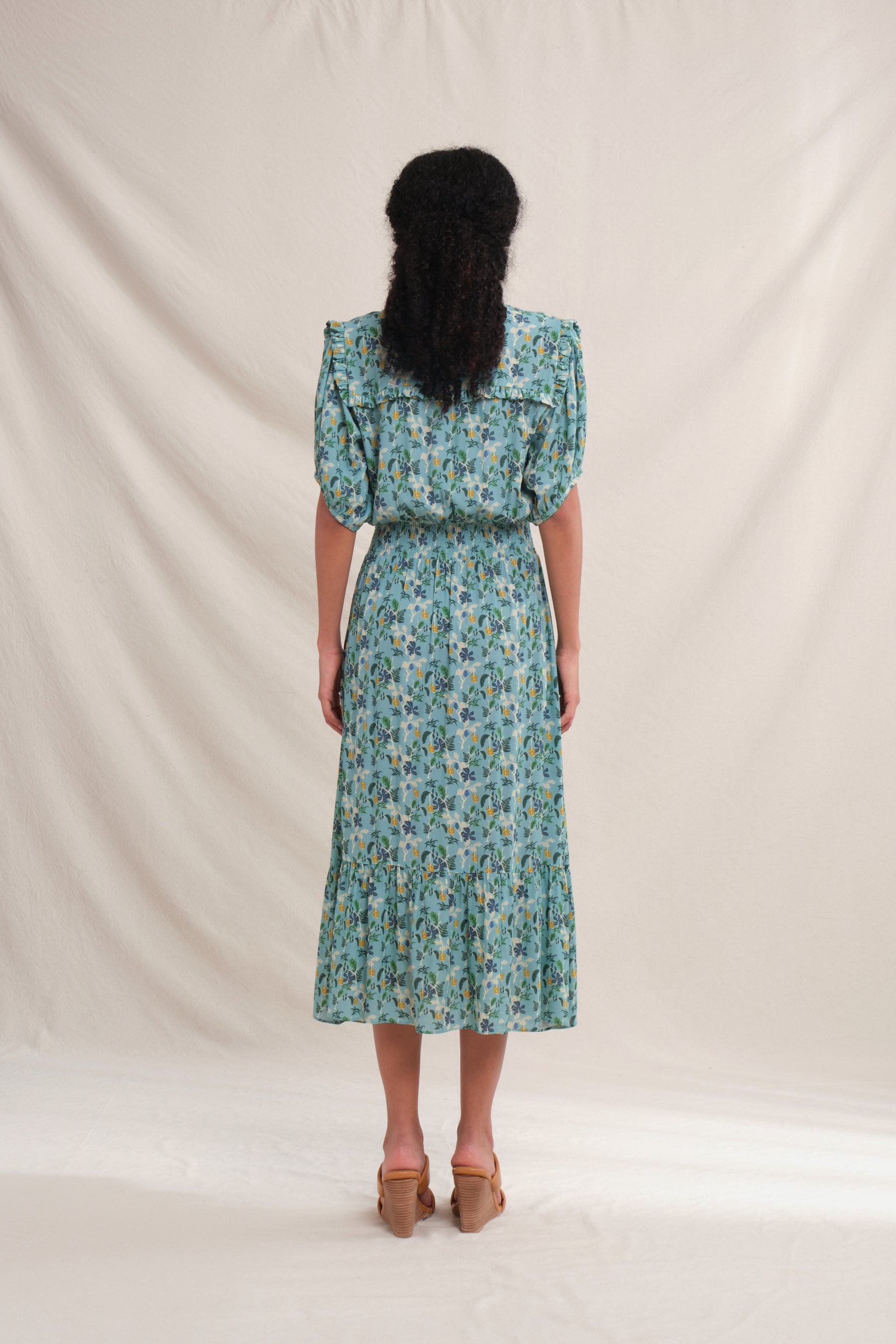 MALI Dress in Blue Gaguduh
