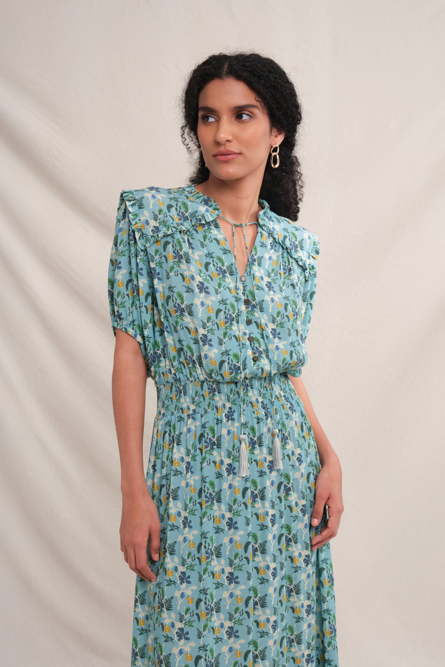 MALI Dress in Blue Gaguduh