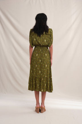 MALI Dress in Green Macca