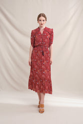 MALI Dress in Red Tumpang