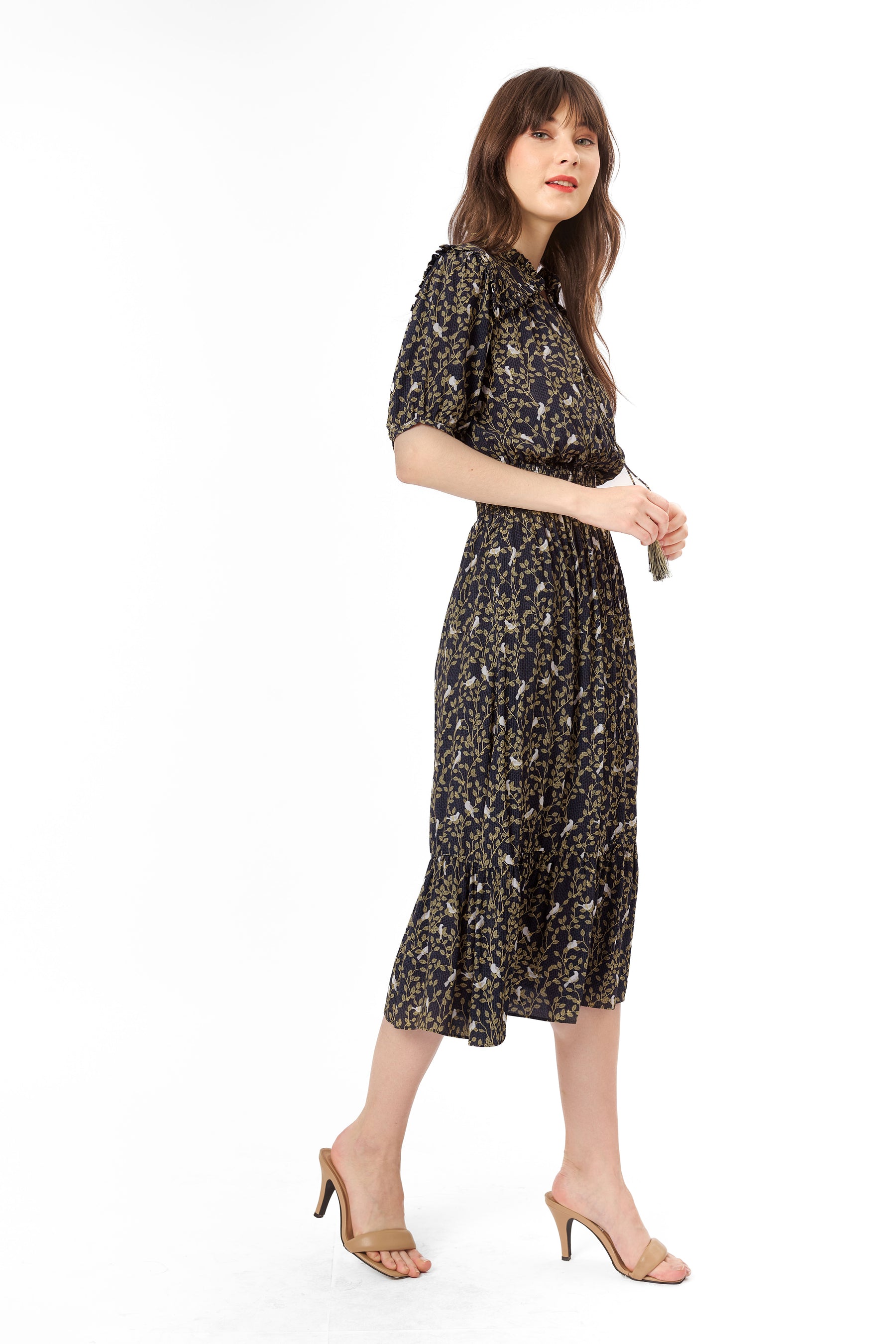 MALI Dress in Tekukur Black