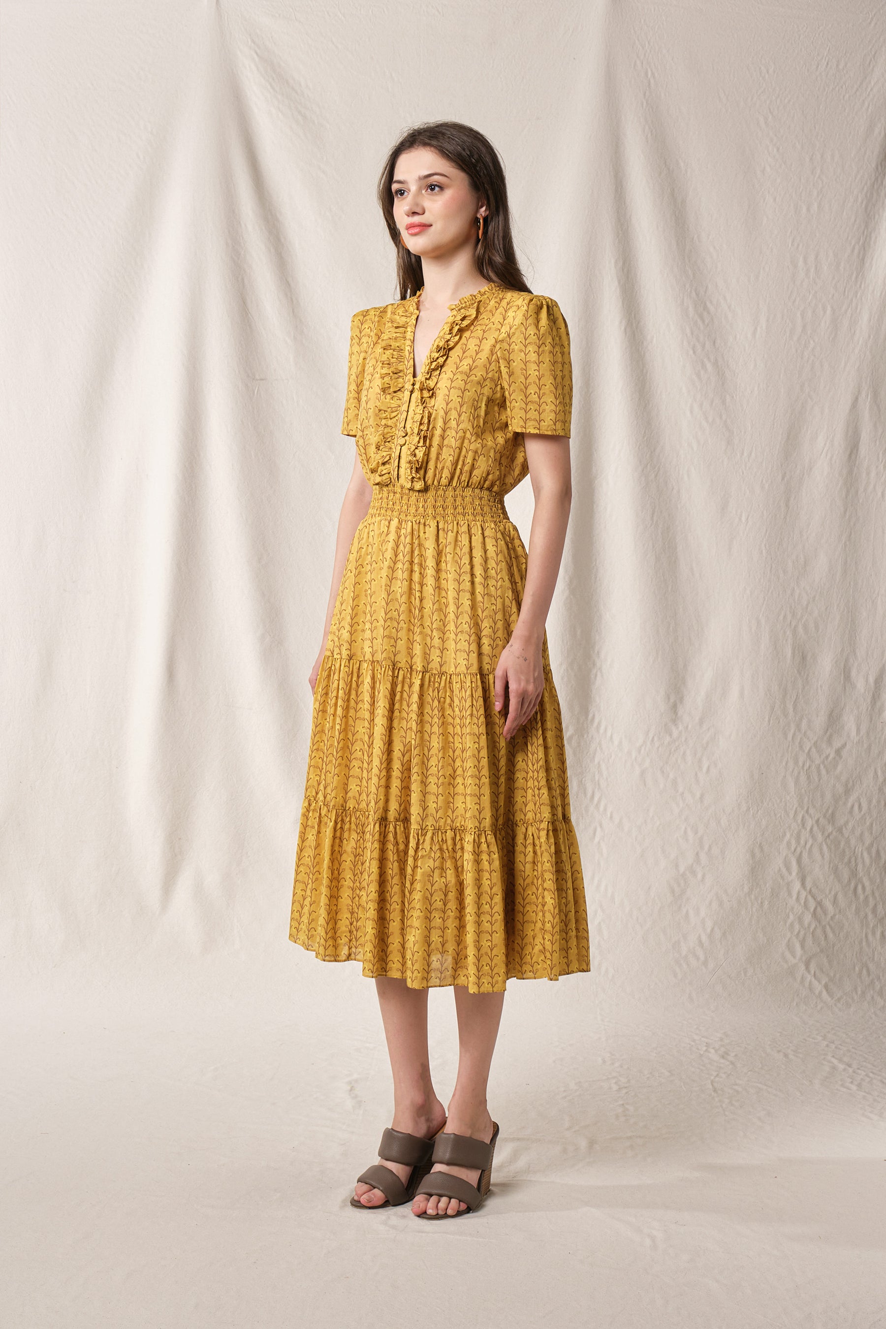 MARNIE Dress in Yellow Tebu