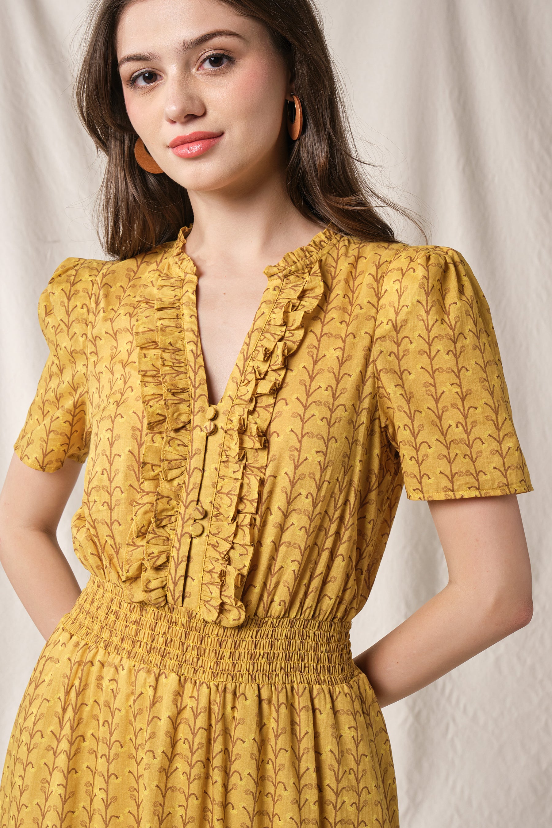 MARNIE Dress in Yellow Tebu