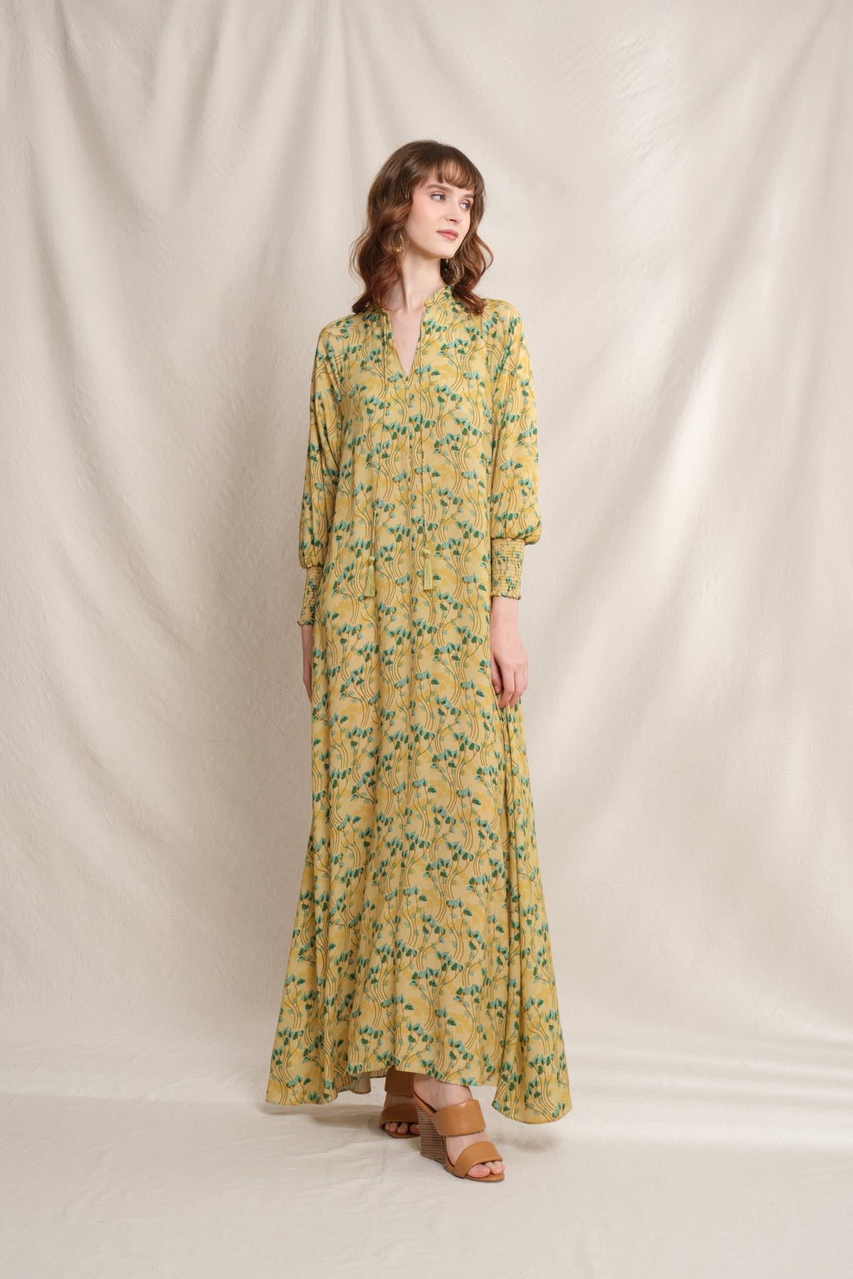 MAYLA Dress in Yellow Cassia