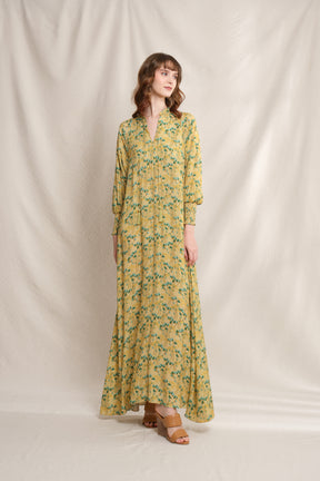 MAYLA Dress in Yellow Cassia