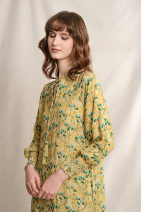 MAYLA Dress in Yellow Cassia