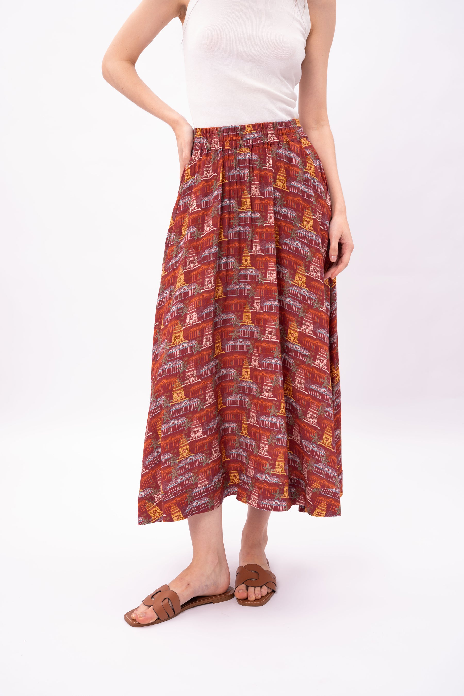 MIRA Skirt in Puri Red