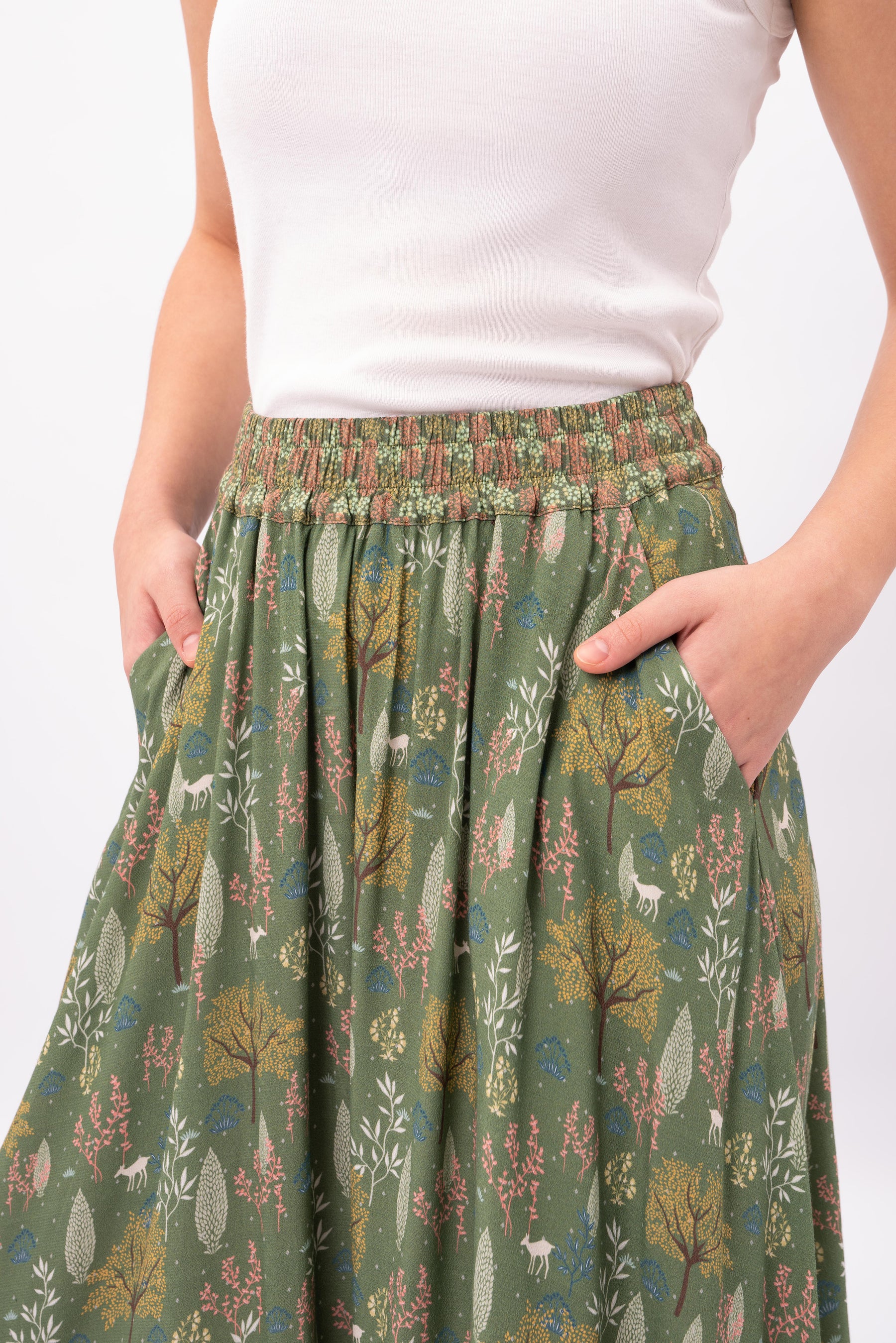 MIRA Skirt in Taman Green