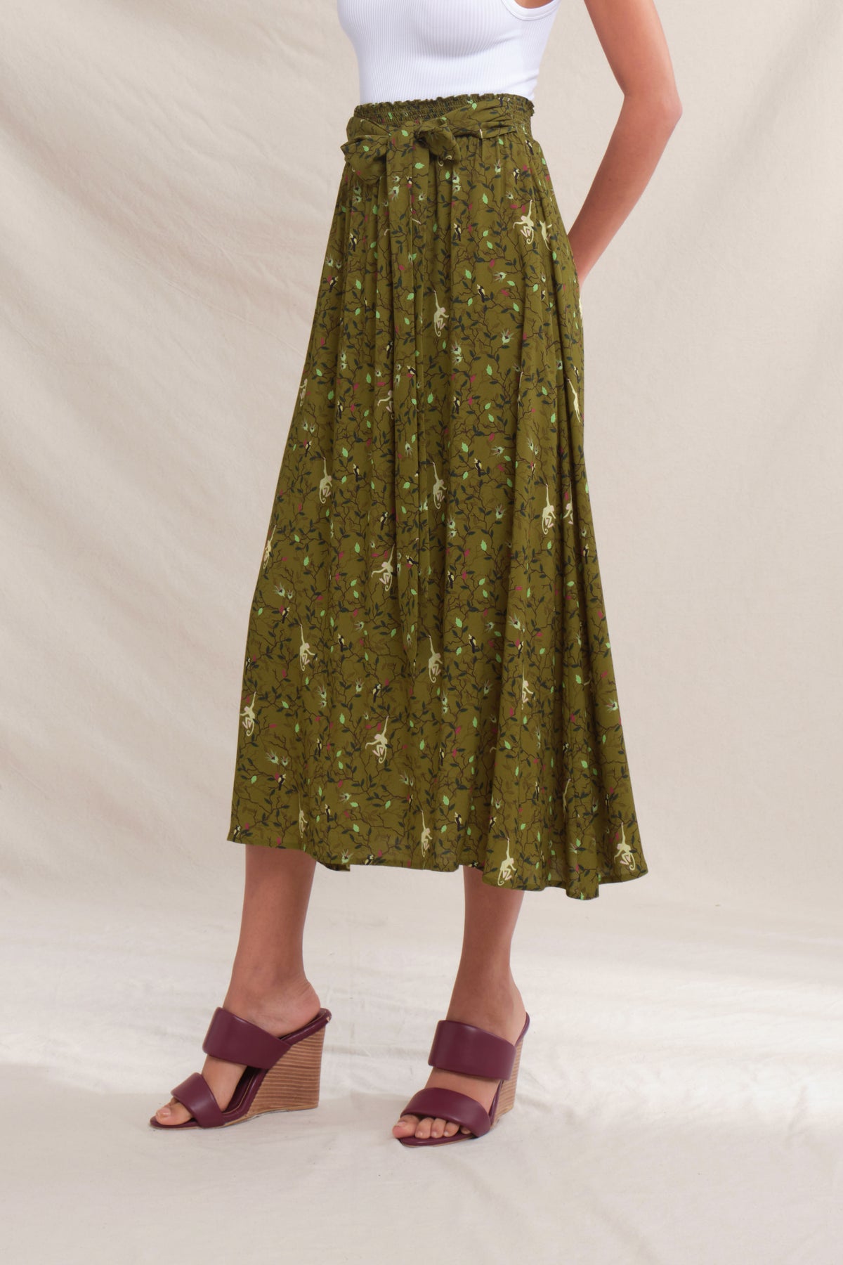 LAURA Skirt in Green Macca