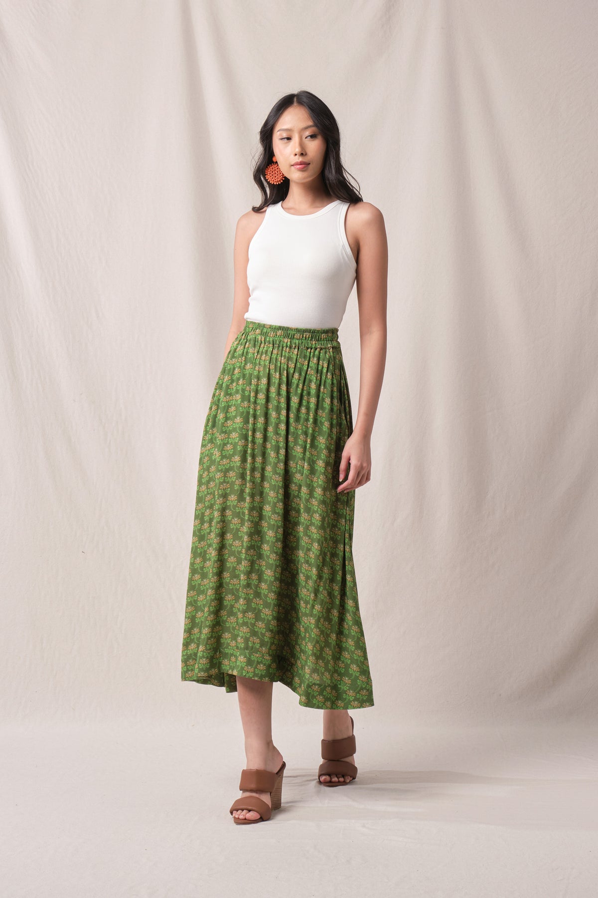 MIRA Skirt in Green Melati