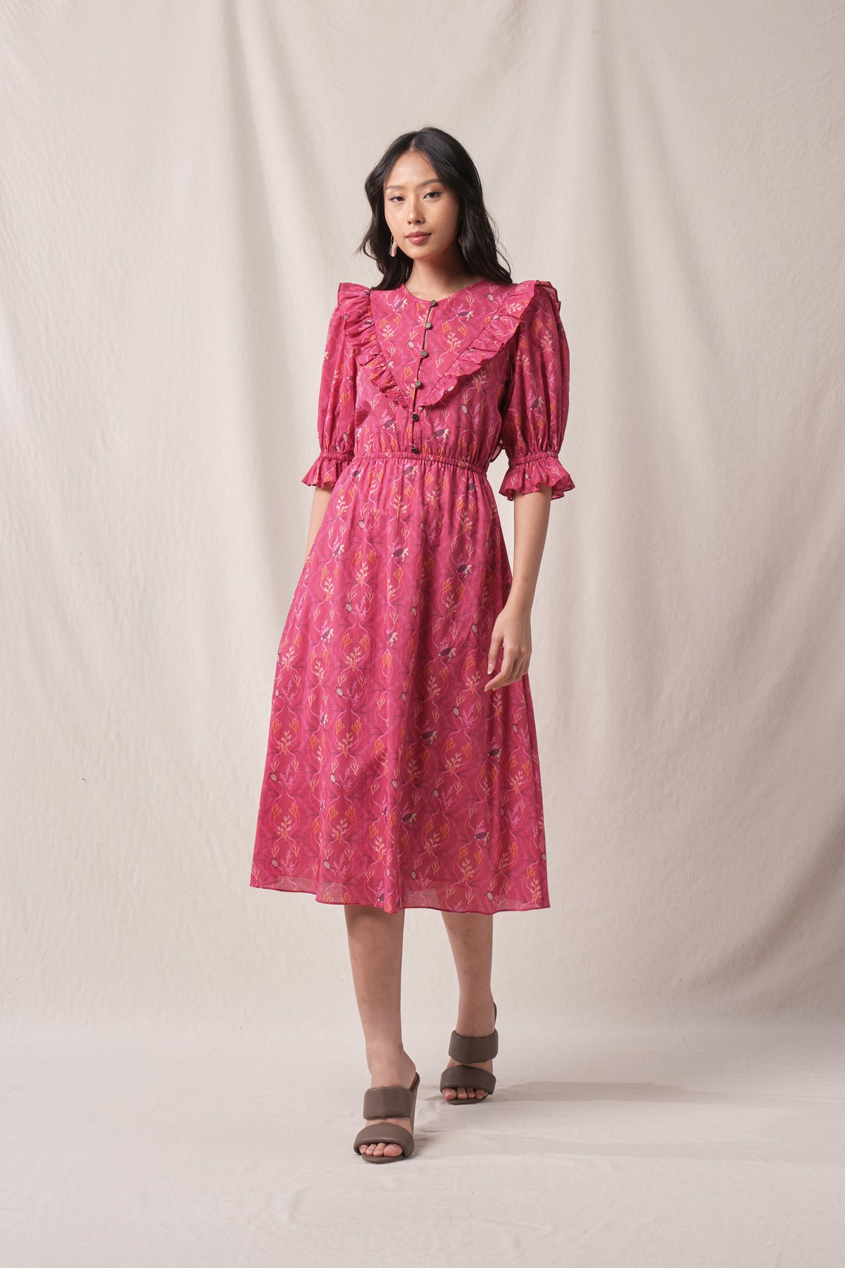 NADINE Dress in Fuschia Penyu