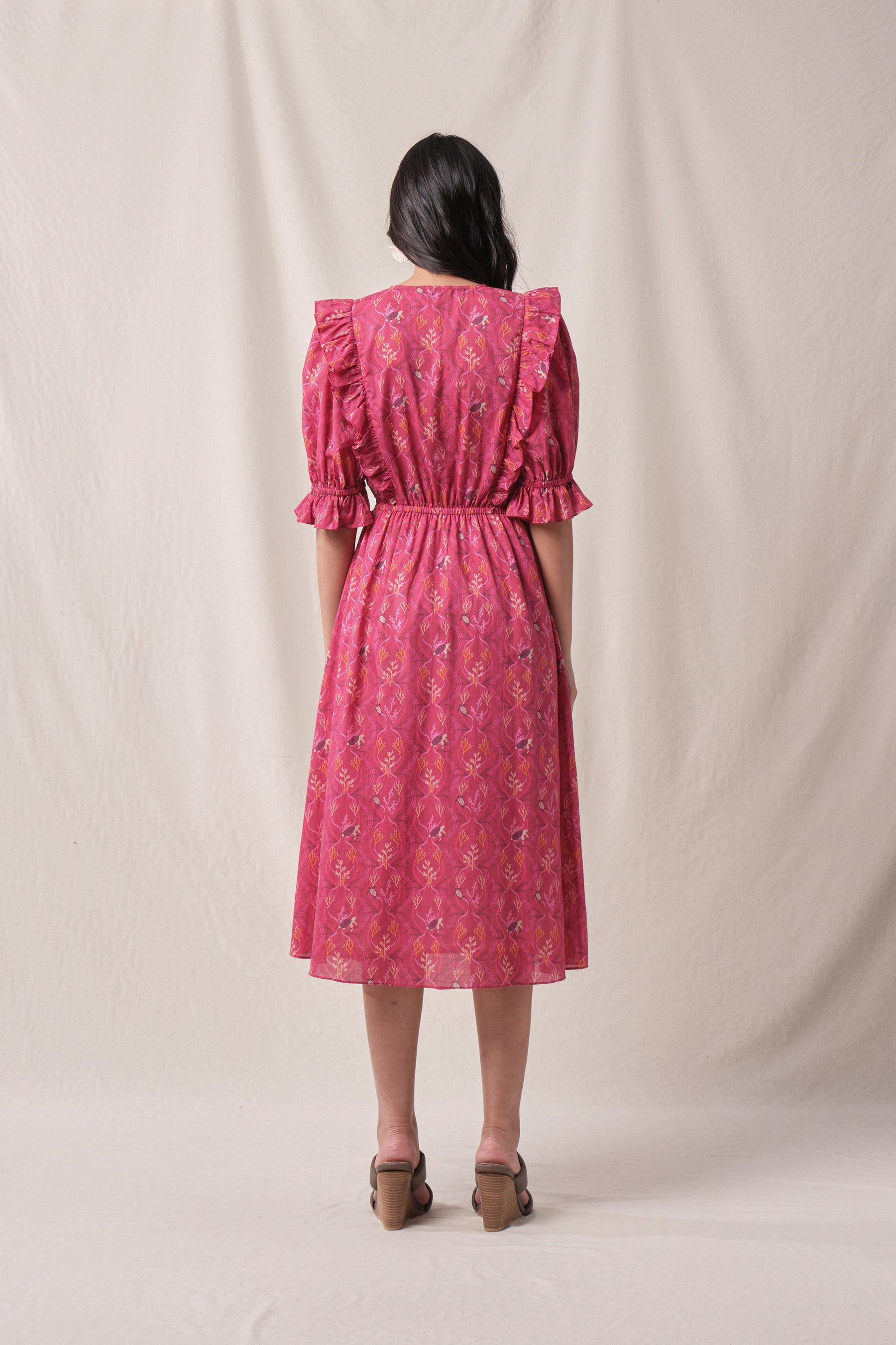 NADINE Dress in Fuschia Penyu