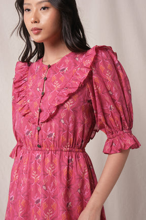 NADINE Dress in Fuschia Penyu