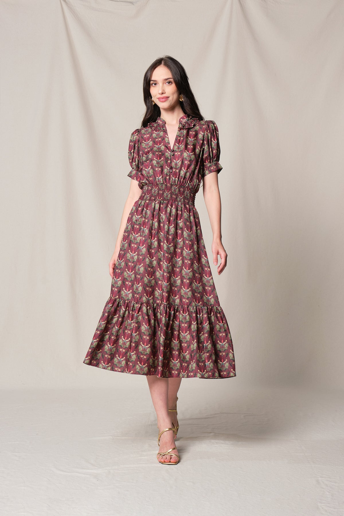 NARIN Dress in Red Sumpang