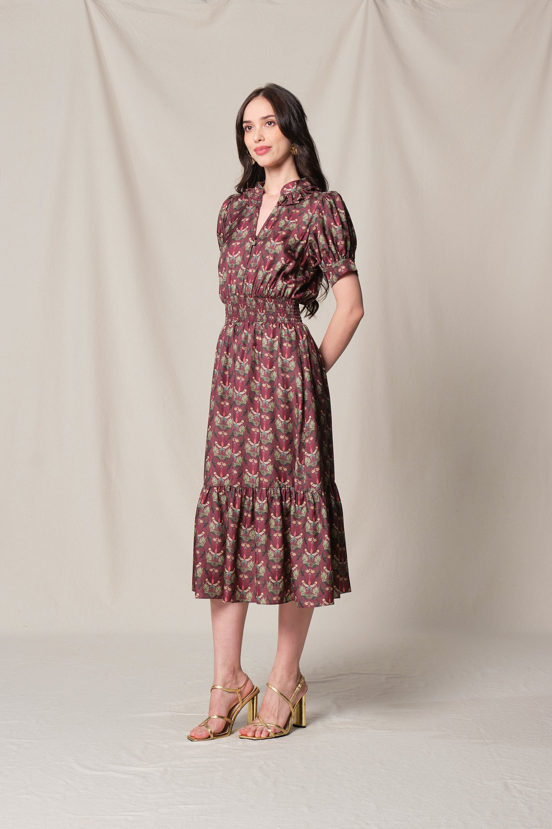 NARIN Dress in Red Sumpang