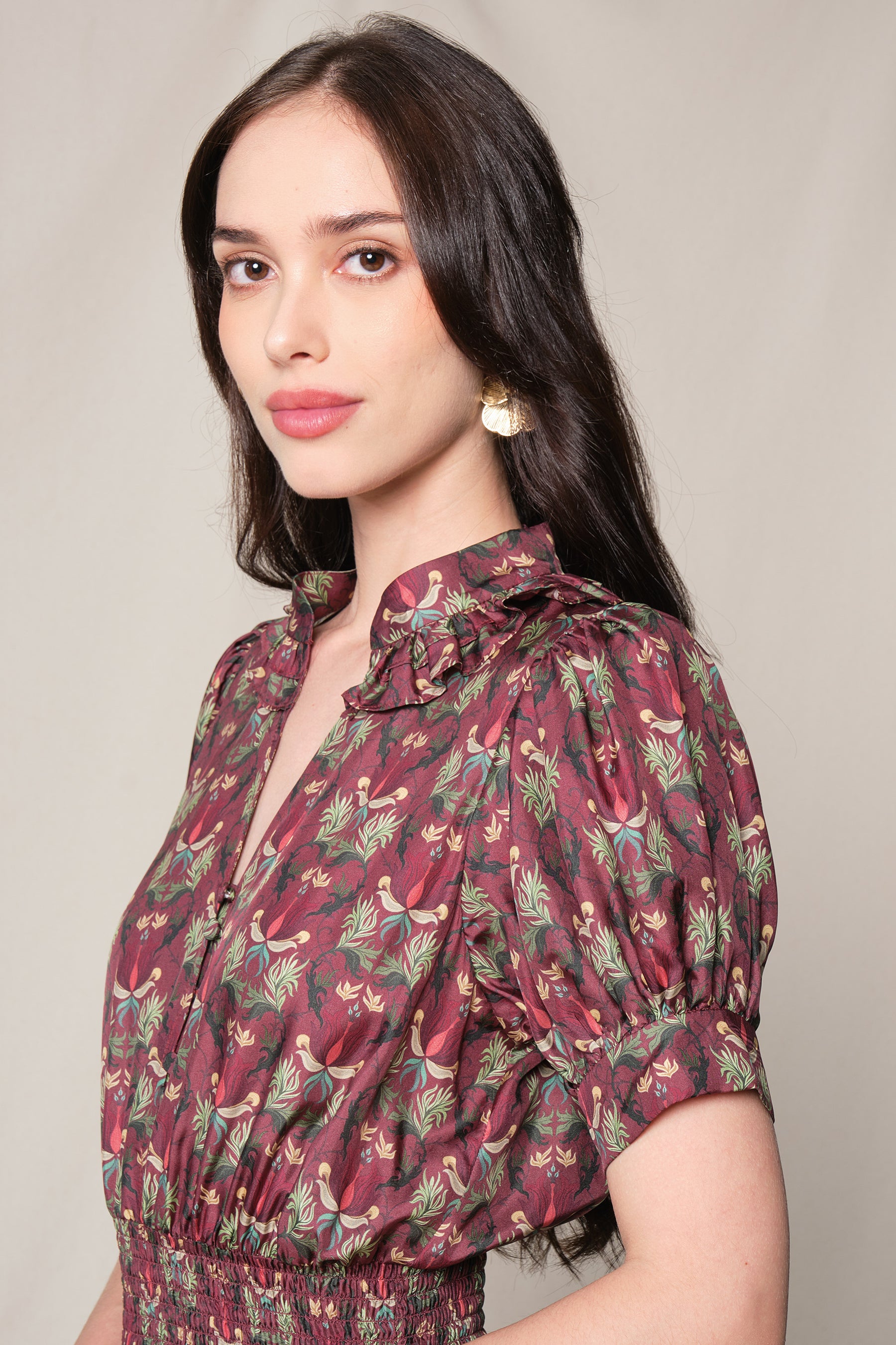 NARIN Dress in Red Sumpang