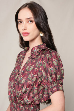 NARIN Dress in Red Sumpang