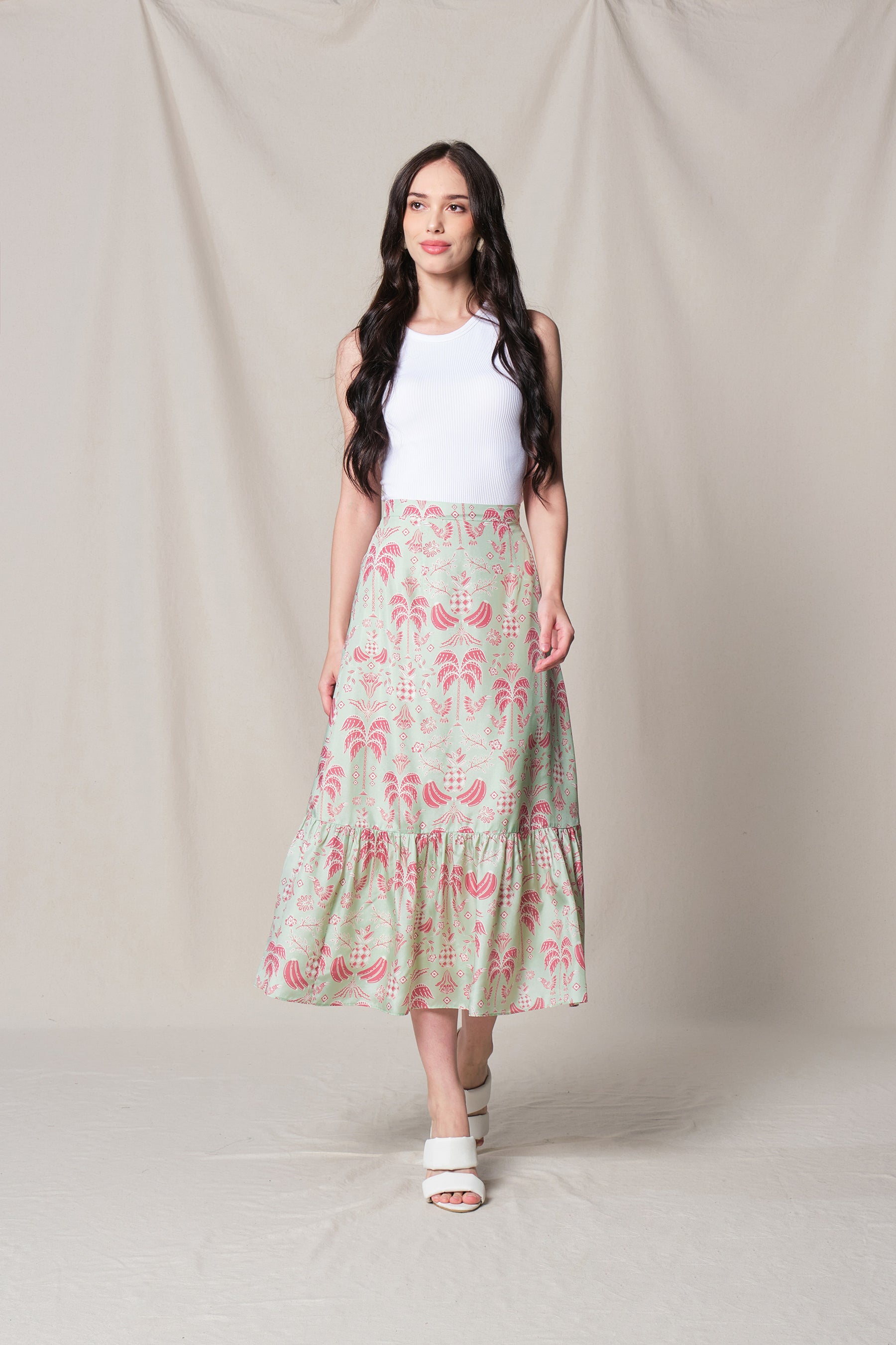 NAVA Skirt in Green Colada