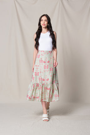 NAVA Skirt in Green Colada