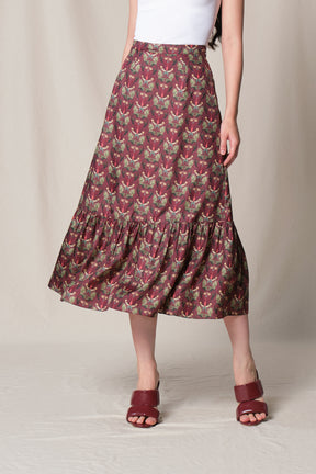NAVA Skirt in Red Sumpang