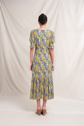 NEELA Dress in Mustard Bunaken