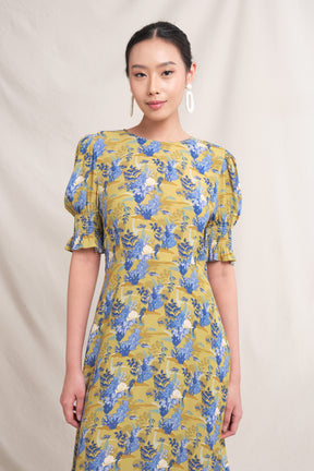NEELA Dress in Mustard Bunaken