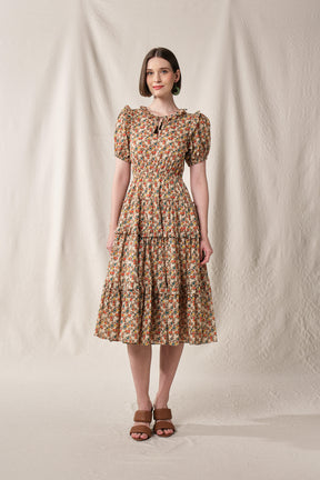 NESSA Dress in Beige Telang