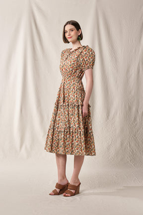 NESSA Dress in Beige Telang