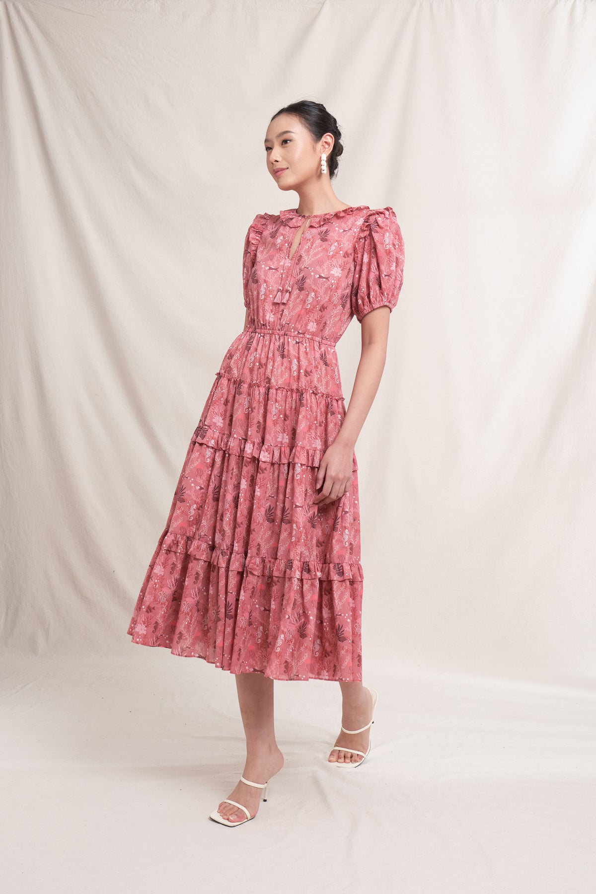 NESSA Dress in Pink Minanga