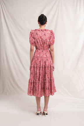 NESSA Dress in Pink Minanga