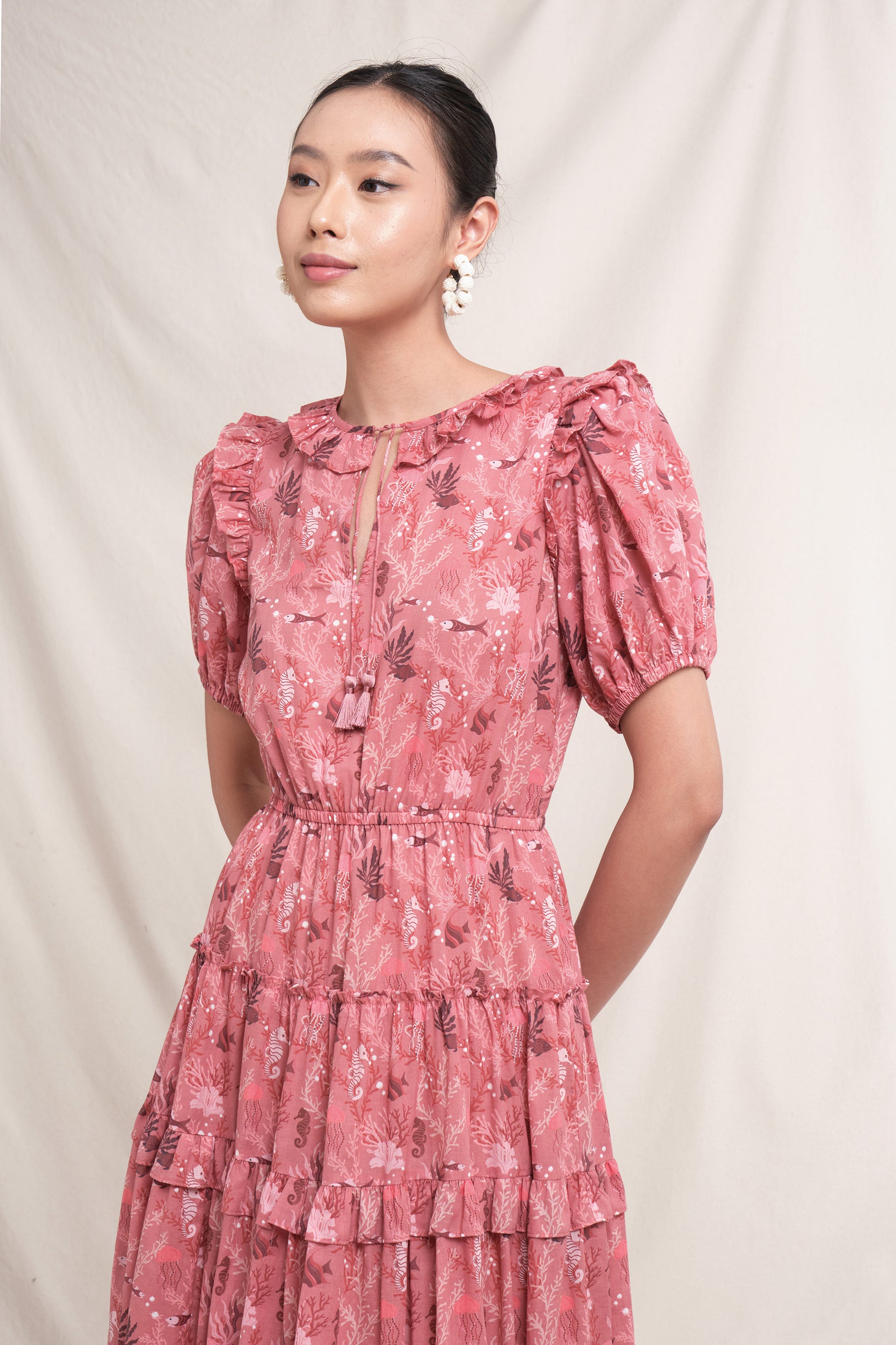 NESSA Dress in Pink Minanga