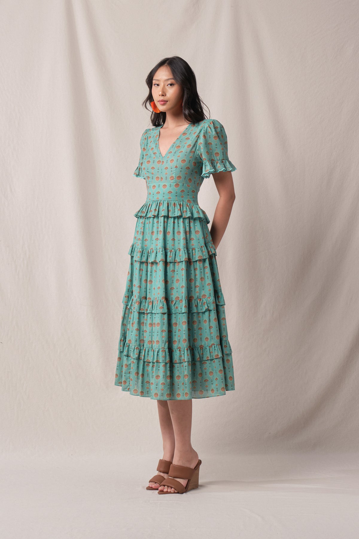 NICOLE Dress in Blue Penjor