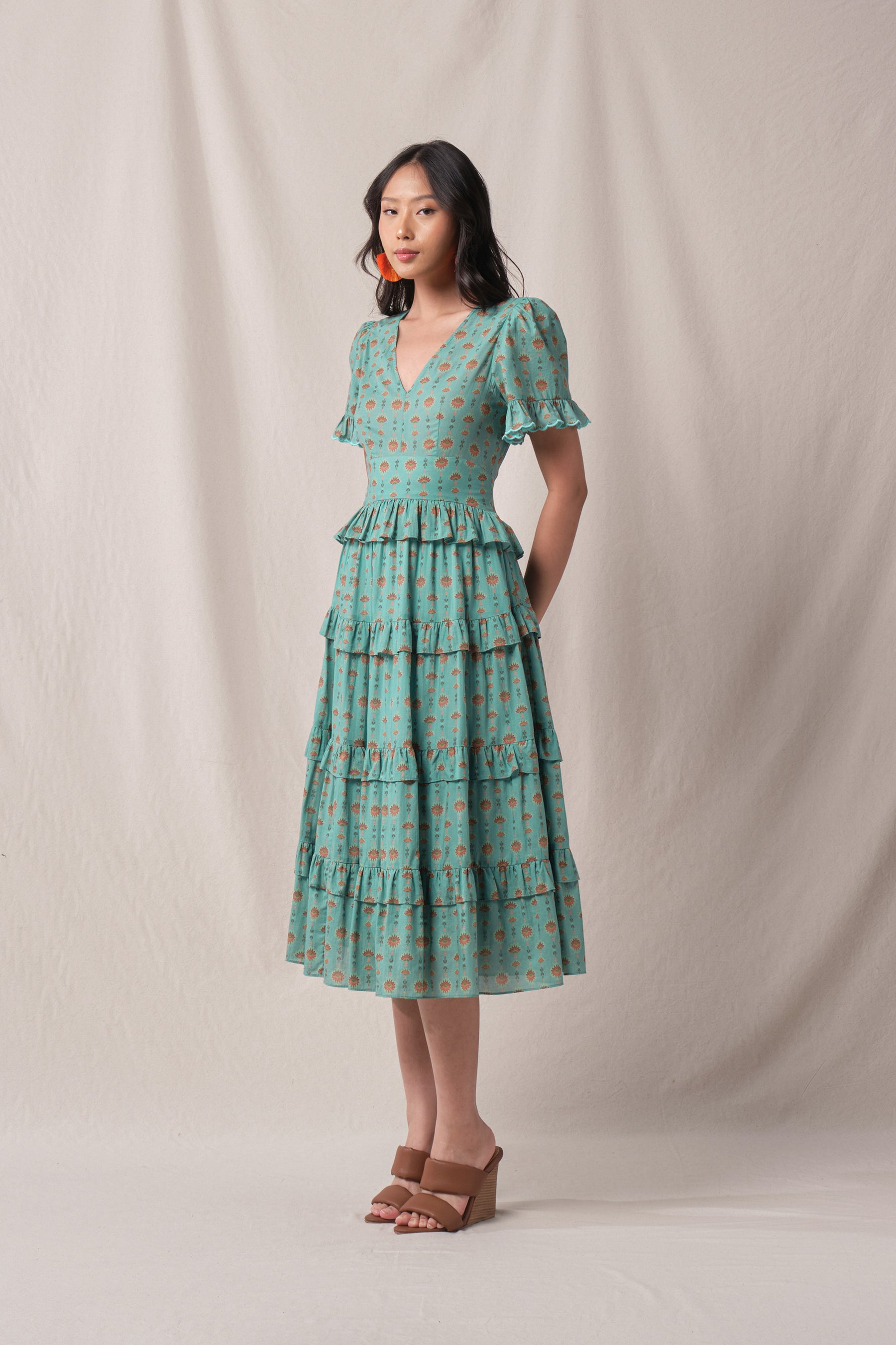 NICOLE Dress in Blue Penjor
