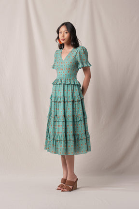 NICOLE Dress in Blue Penjor
