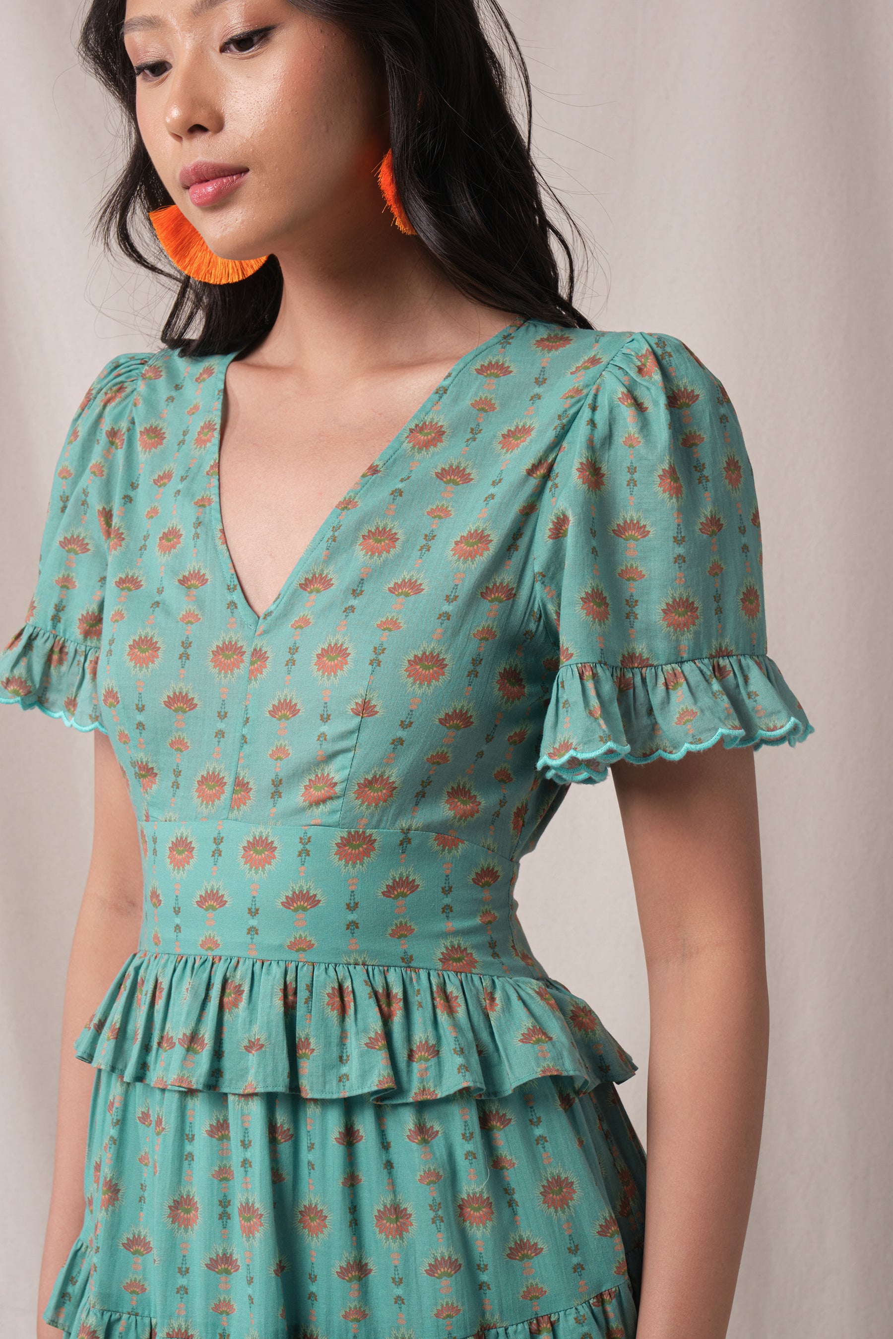 NICOLE Dress in Blue Penjor