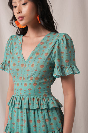 NICOLE Dress in Blue Penjor