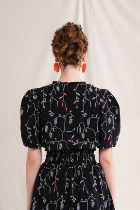 BUNDLING: Nora Top in Black Lada and Riona Skirt in Black Lada