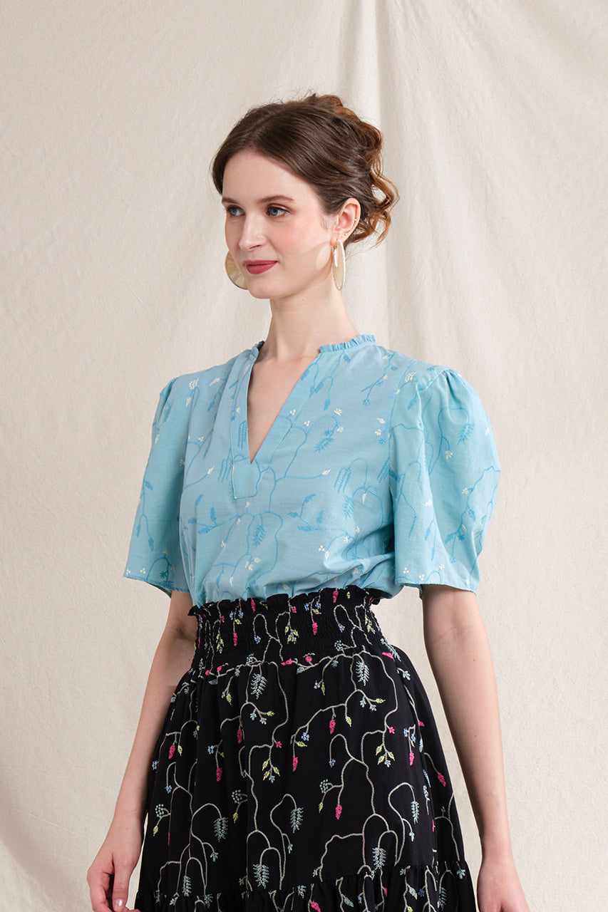 NORA Top in Blue Lada