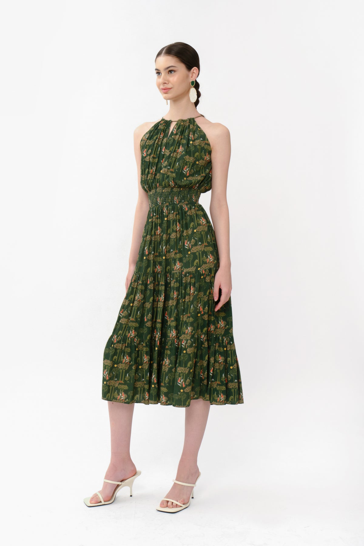 ODETTE Dress in Green Forest