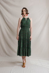 ODETTE Dress in Green Kuda