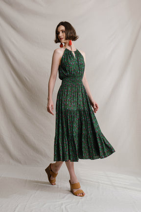 ODETTE Dress in Green Kuda