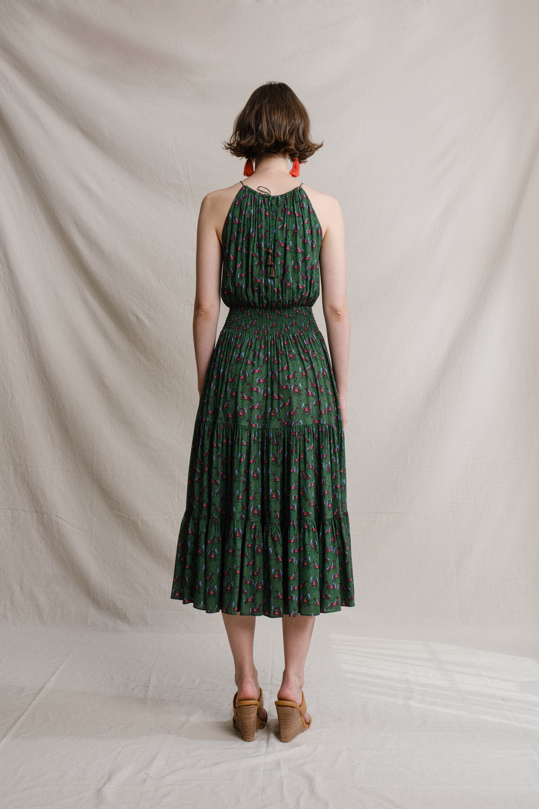 ODETTE Dress in Green Kuda