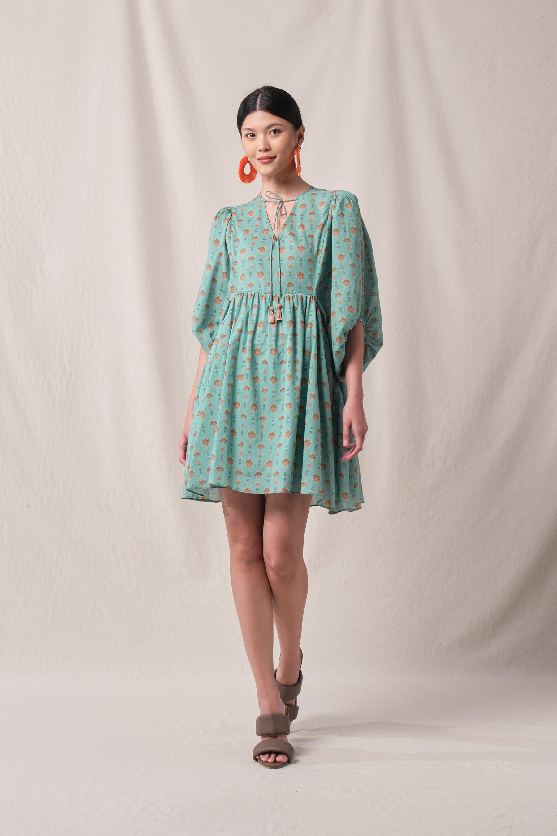 OLA Dress in Blue Penjor