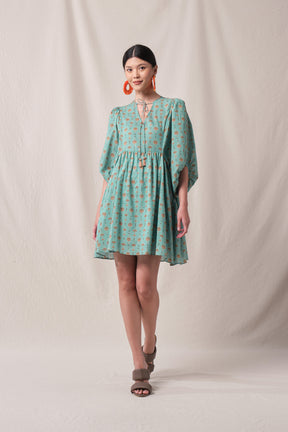 OLA Dress in Blue Penjor